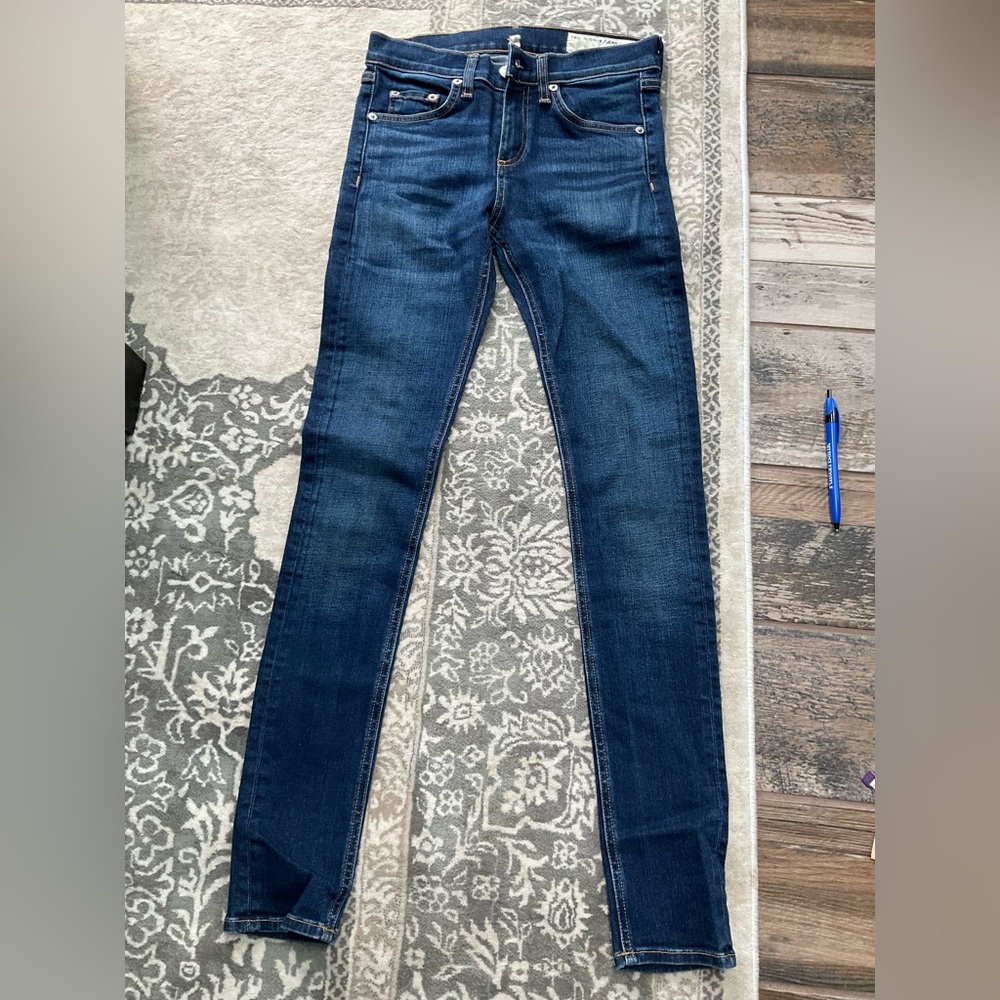 rag & bone Deep Indigo Skinny Jeans 25